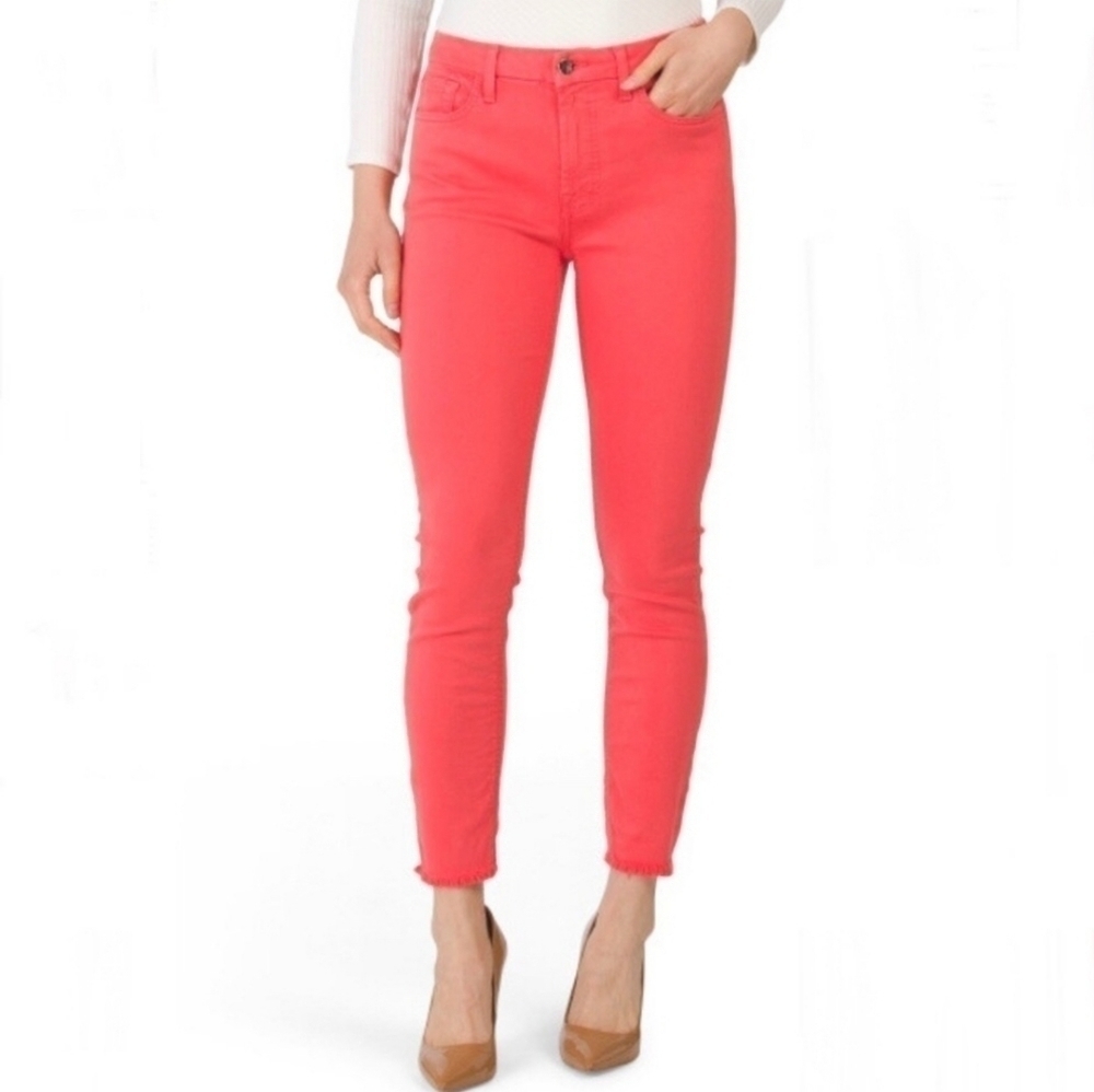 Frame denim le high skinny in vintage red